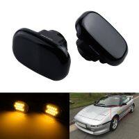 HOT K ไฟ LED มาร์กเกอร์ด้านข้างสำหรับรถยนต์ Toyota Celica Supra MR2 MR-S เลนส์สีดำ