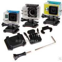 กล้องแบบถาวรสีดำด้านหลังสีดำพร้อมกาว3เมตรกล้องกีฬาพื้นผิวหมวกกันน็อค GOPRO