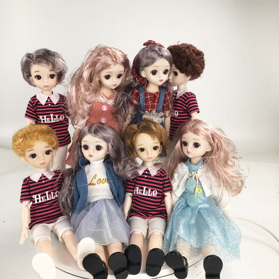 Adollya BJD Doll With Clothes Skirt Shoes Boys Movable joints Doll Toys for Girls 30cm BJD Ball Jointed Swivel 6 Dolls