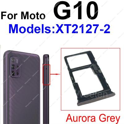 ผู้ถือถาดใส่ซิมซิมการ์ดสำหรับ Motorola Moto G10 G20 G30 G50 G60 G60S G50 5G อะไหล่อะไหล่อะแดปเตอร์การ์ดซ็อกเก็ตตัวอ่าน SD LKT37121ชิ้นส่วนอะไหล่