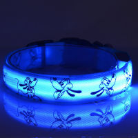 Free Shipping Light Weight Dog Products Led Double Print illuminate Collars Goods