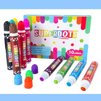 10PcsSet Color SUPER DOTS Doodle Graffiti Pen for Toddlers Water Color Pen Art Writing Painting Magic Pens