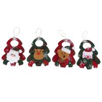 4Pc/Set Christmas Decorations Christmas Tree Hanging Ornaments Non-Woven Elk Snowman Doll Pendant 3D Santa Claus