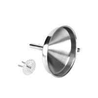 Handle With Filter Lightweight Cooking Tools Stainless Steel Funnel Wide Mouth Easy Clean Multi Function For Liquid Oil Hanging