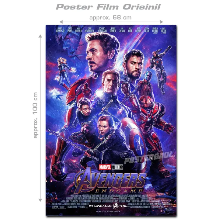 Movie Poster AVENGERS: ENDGAME - original Indonesian one sheet style B, 68 x 100 cm | Lazada Indonesia