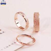 1pc Stainless Steel Couple Ring Engagement Wedding Frosted Matte Rings Simple