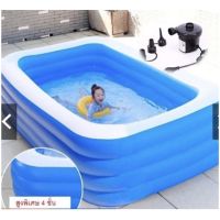 Kids Pool สระน้ําเป่าลม สระน้ําเด็กเป่าลม สระน้ำ3เมตร4ชั้นสูงถึง75cm.!!! สระน้ำ สระว่ายน้ำเด็ก สระน้ําเป่าลมเด็ก สระลมยาง อ่างน้ำ