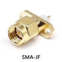 ตัวเชื่อมต่อ RF SMA-JF รูปสี่เหลี่ยมขนมเปียกปูนแบบสองรูสำหรับยึดส่วนหัวของที่นั่ง SMA ตัวผู้สกรูด้านในอะแดปเตอร์สำหรับ LJQ36102