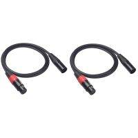 XLR 5-Pin Male to 3-Pin Female Cable - XLR5M to XLR3F - 2 Pack