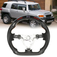 Flat Bottom Steering Wheel Real Time Diaplsy Orange Stitching LED Performance Steering Wheel for FJ Cruiser 2007‑2017