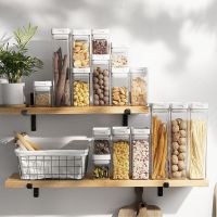 【CW】 Kitchen Storage Boxes and Bins Powder Jar for Bulk Mason Jar With Lid Glass Candy Box Storage in the Kitchen Jars Stickers Order