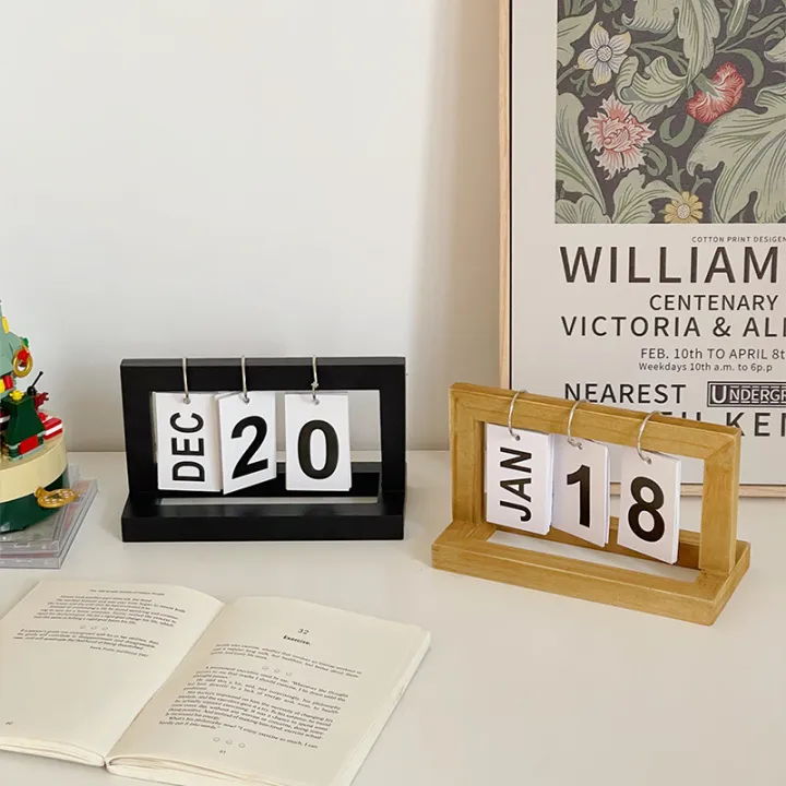 *Mooney *2022 calendar ins wooden calendar desktop decoration simple ...