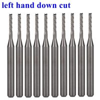 10Pcs 3.175x1.4x8.0mm มือซ้ายลงตัดฟันข้าวโพดบิต PCB Mill Cutter End Mill