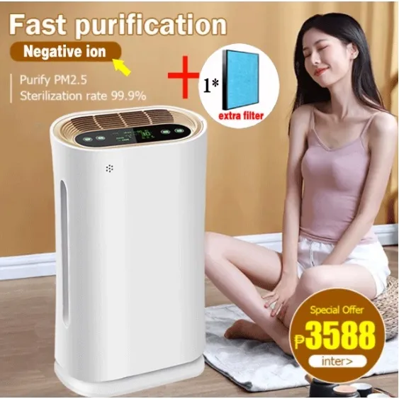 Air Purifier With UV Light Hepa Filter Air Purifer Negative Ion Home