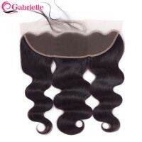 Gabrielle 13x4 Transparent Lace Frontal Human Hair Pre-plucked Brazilian Body Wave 4x4 Lace Closures Only Remy Hair