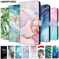 Marble Leather Case For Huawei Nova Y90 Y70 Plus Y60 8i Honor 50 Lite Flip Cover Stand Wallet Book Protective Case for NovaY90
