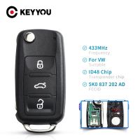 【☑Fast Delivery☑】 qiukekang81481 Keyyou ชิป5k083720 2ad กุญแจรีโมต434Mhz ชิป Id48สำหรับ Vw Volkswagen Golf Passat Tiguan เสื้อโปโล Jetta Beetle Hella 3กุญแจรถยนต์ปุ่มกด