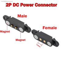 ▨ New Magnetic Pogo Pin Connector 2Pin Pitch 2.8 MM Spring Loaded Pogopin Male Female Contact DC Power Socket with screw holes