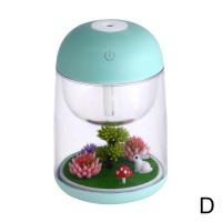 Portable Mist Humidifier Transparent Micro-landscape Air Humidifier Spray Air Purifier With LED Lights Home Dedroom Living Room