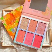 ปัดแก้ม+ไฮไลท์ HUDAVIOJI BELLINI 6 COLOR BLUSHER&amp;HIGHLIGHTER PALETTE B-015