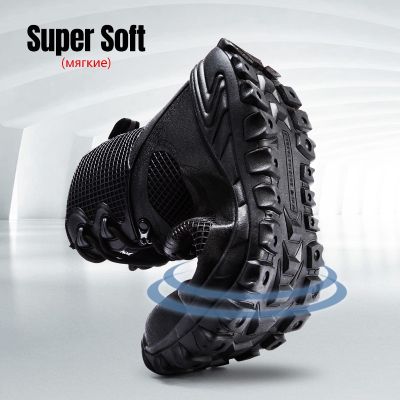 LARNMERN Steel Toe Safety Shoes Boost For Men Lightweight Breathable Work Anti-Smashing Anti-puncture