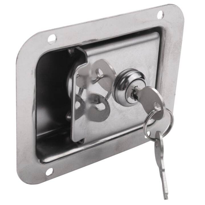 paddle-slam-latch-with-lock-amp-key-travel-trailer-lock-stainless-steel-rv-door-latch-heavy-duty-flush-mount-handle-latch