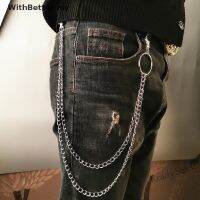 【hot sale】 ▦ B55 WithBetter 1/2/3 Layer Long Metal Belt Chain Rock Punk Hook Trousers Pant Waist Link Metal Wallet Chain Keychain Ring Clip Keyring HipHop Jewelry MY