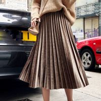 【CC】◘  Lucyever Pleated Skirt for 2022 New Waist Skirts Korean Fashion A-line Female