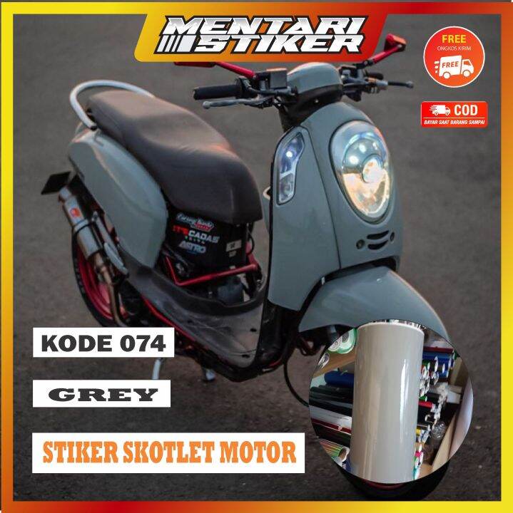 Stiker Skotlet Motor Warna Grey Glosy Lazada Indonesia