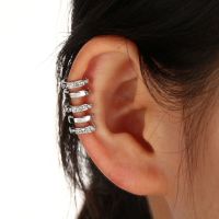 Fashion Gift Party Women Men No Pierced Claw Earrings Cuff Non Piercing Rhinestones Ear Cuff Tragus Earrings