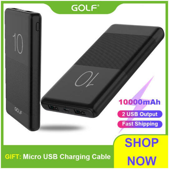 Original GOLF G80 Powerbank 10000mAh Fast Charge Power Bank 10000 mah