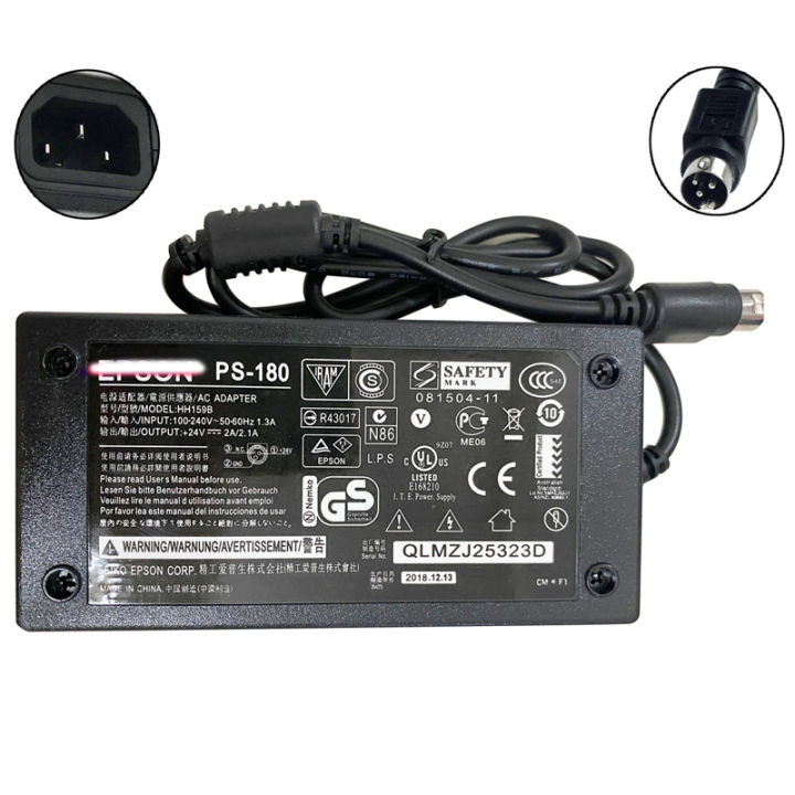 compatible-24-v-2-1a-3pin-ac-adapter-สำหรับ-epson-ps-180-tm-t88-tm-88ii-tm-u300a-dc-charger-สายไฟ