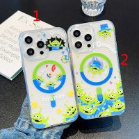 เคสมนุษย์ต่างดาวทอยสตอรี่ตัวการ์ตูนน่ารักพร้อมฟังก์ชั่นแม่เหล็กเคสโทรศัพท์มือถือ Magsafe สำหรับ iPhone 14ProMax 14Pro 14 14Plus เคสนิ่มสำหรับ iPhone 13ProMax 13Pro 13ครอบคลุมโทรศัพท์เคสสำหรับ Apple 12 11เคสห่อหุ้ม