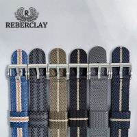 REBERCLAY Watchband สายผ้าทอไนลอนนำร่อง20มม. สายนาฬิกาทหารอเนกประสงค์ประเภทกีฬาพลร่ม  zvtjeu