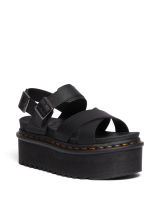 รองเท้าแตะ DR.MARTENS รุ่น 30717001 - VOSS II ATHENA LEATHER STRAP PLATFORM SANDALS  สีดำ