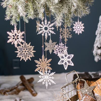 Christmas Decoration Snowflake Ornament Christmas Tree Pendant Charm Window Wedding Window Atmosphere Jewelry Home Decoration