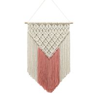 Macrame Wall Hanging Art Woven Boho Chic Home Decor, Geometric Beautiful Wall Art for Apartment, Dorm Room Decoration