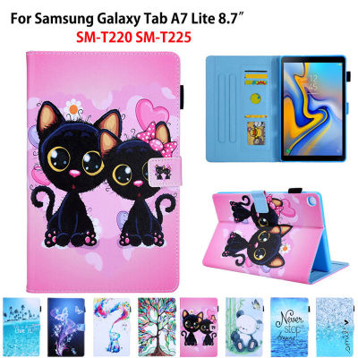 แฟชั่นแมวกรณีสำหรับ Samsung Galaxy Tab A7 Lite 8.7 2021กรณี SM-T220 SM-T225 T220ฝาครอบแท็บเล็ตฝาครอบปลอก