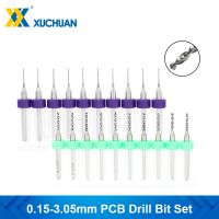 (การฝึกซ้อม) 10ชิ้น0.15-3.05มม. Carbied PCB บิตเครื่องเจาะขนาดเล็กสำหรับการพิมพ์แผงวงจรเจาะก้าน3.175มม. ชุดแผ่นวงจรพิมพ์เจาะบิทสว่านและไดรเวอร์