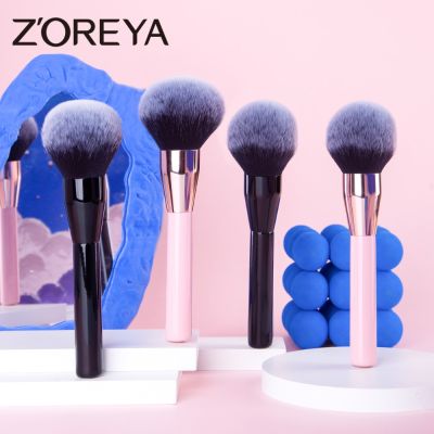 ZOREYA Pink Professional Powder Fundation Makeup Brush Large BlushWith Black Wood Women Cosmetic Tool Magic Fluffy Soften Fiber Makeup Brushes Sets
