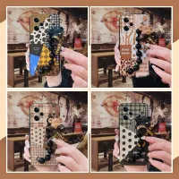 cute Cartoon Phone Case For Redmi Note12 Pro 5G Liquid silicone shell Black pearl pendant phone case Skin feel silicone