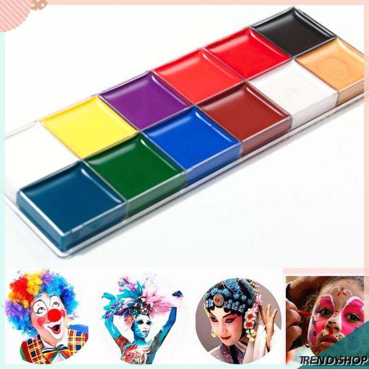12color washable face paint kit, nontoxic and hypoallergenic face art