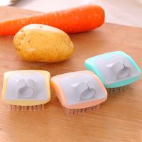 Kitchen Gadgets Dirt Remove Finger Ring Portable Potato Helper Mini Tools Scrubber Fruits Vegetables Cleaning Brush Random Color Graters  Peelers Slic