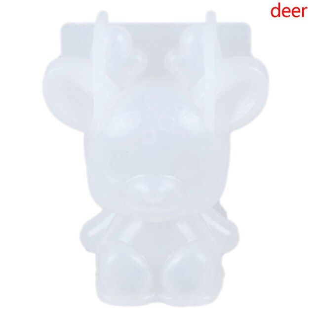 3D Silicone Mold DIY Geometry Stereo Bear Mold Ornament Mold Cake