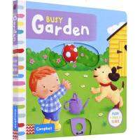 Busy garden series office books busy garden things cognitive English picture books office paperboard books interesting enlightenment parent child education interactive learning toy game Books English original books