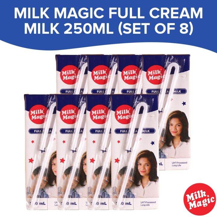 【COD】 Milk Magic Full Cream 250ml (Set of 8) Healthy Drink Baon Pack