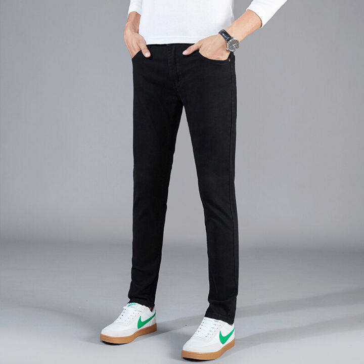 w-amp-me-original-กางเกงยีนส์ผู้ชาย-slim-elastic-jeans-fashion-business-classic-style-black-jeans-denim-pants-trousers9449