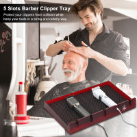 กรรไกรสำหรับช่างตัดผมถาด Anti-Slip Salon Clippers Organizer มีดโกน5ช่องใส่ Professional Hair Trimmer ผู้ถือช่างทำผมช่างทำผมเครื่องมือกล่อง