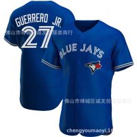 ℡♗▥ Blue Jays 27 Blue Elite Baseball Jersey MLB Blue Jays Guerrero Jr. Jersey