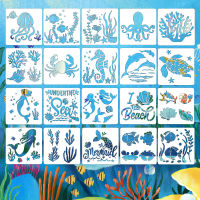 20 ชิ้น/ล็อต 13 ซม.Shell Marine Mermaid DIY Layering Stencils ภาพวาดสมุดภาพสี Embossing อัลบั้มตกแต่งแม่แบบ-sfwerwtwere